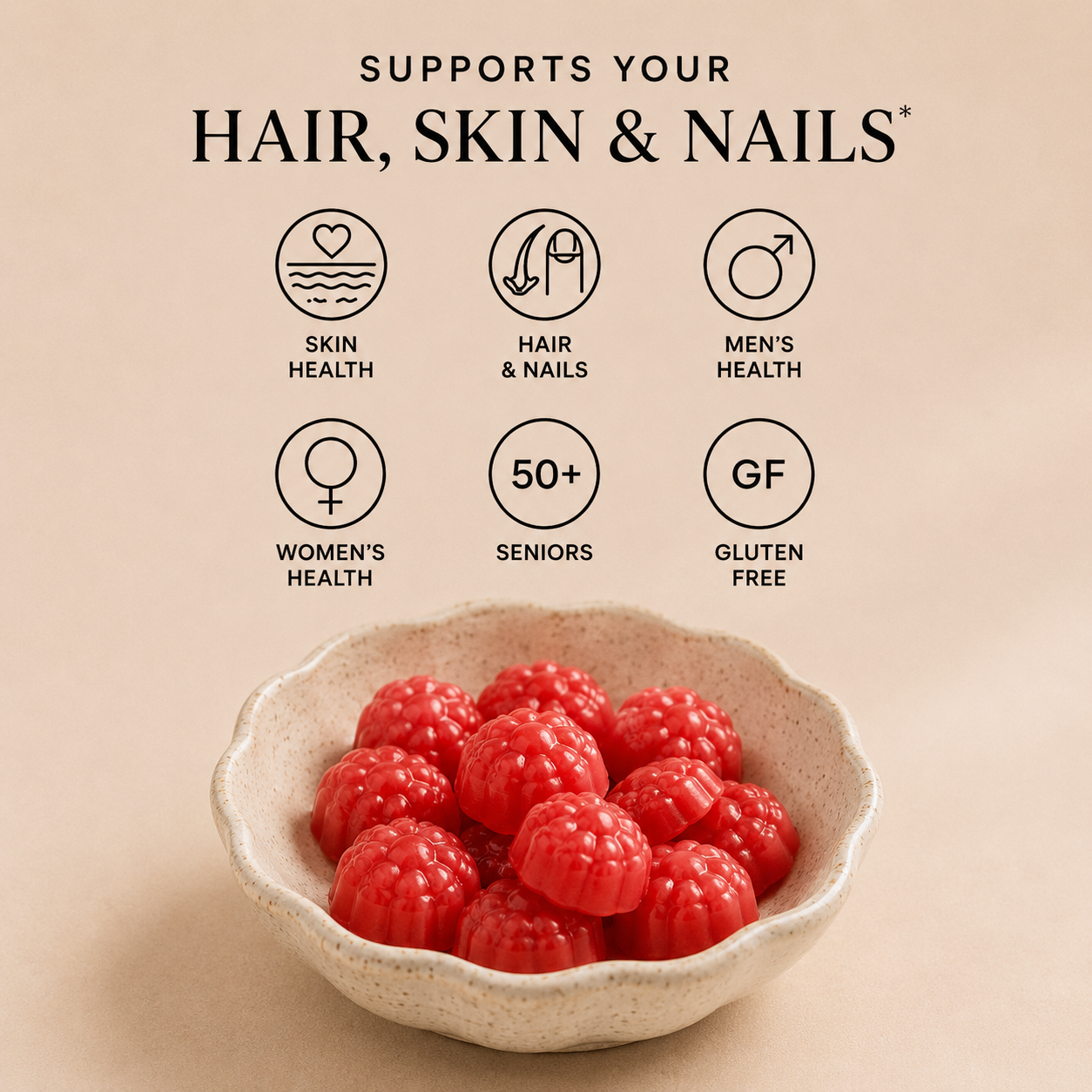 Hair, Skin, and Nail Gummies
