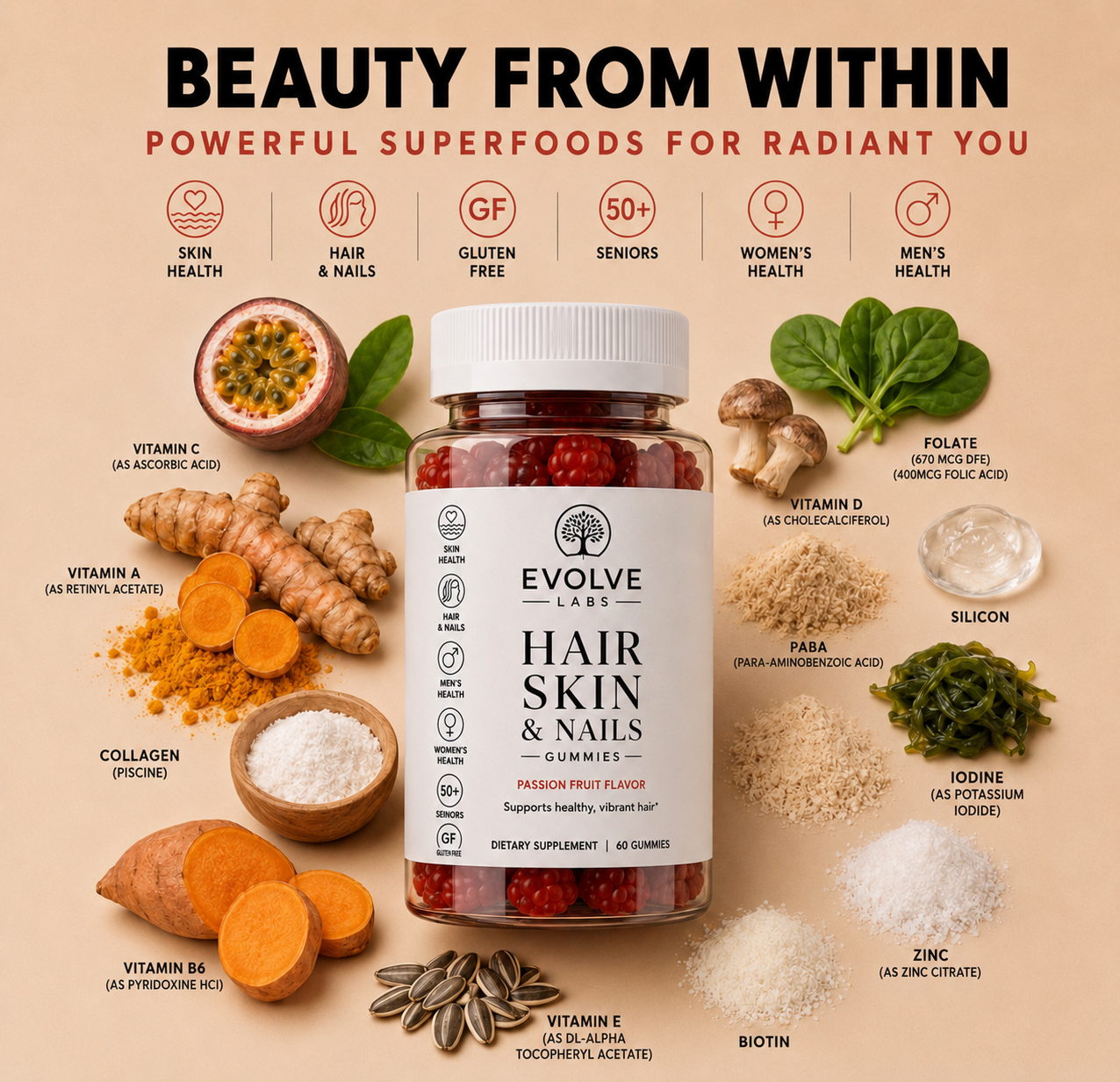 Hair, Skin, and Nail Gummies